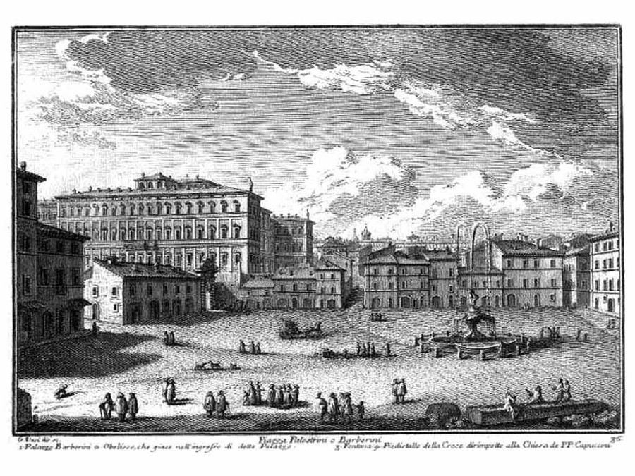 002. Piazza Barberini, Giuseppe Vasi, 1761
