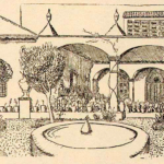 Fig. 11. Perspectiva del jardín y del patio de la casa de Moreno Villa en Churriana. Tomada del artículo Fisonomía del caserío malagueño