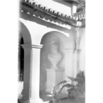 Fig. 21. Perspectiva del patio y de los jardines de la casa de Antonio Villa, 1945. Archivo Temboury. Diputación Provincial de Málaga