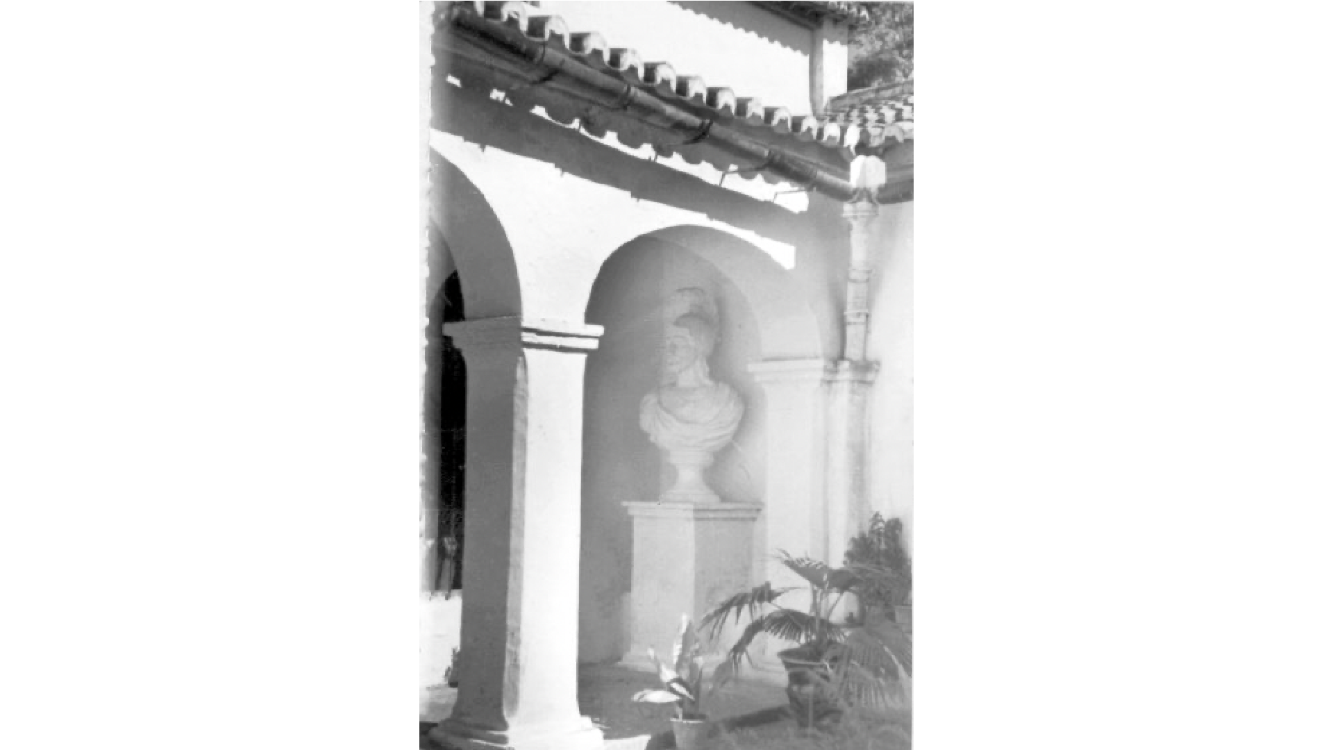 Fig. 21. Perspectiva del patio y de los jardines de la casa de Antonio Villa, 1945. Archivo Temboury. Diputación Provincial de Málaga
