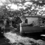 Fig. 24. Perspectiva del patio y de los jardines de la casa de Antonio Villa, 1945. Archivo Temboury. Diputación Provincial de Málaga